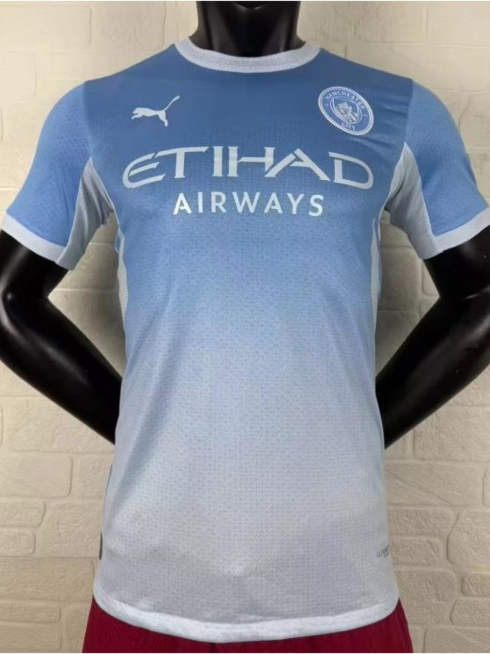 2026/27 Manchester City Gradient Light Blue Home Jersey with Etihad Logo